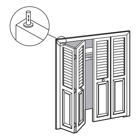 Prime-Line N 6701 Door Pivot and Guide, Plastic, Top