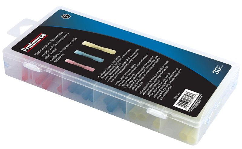 ProSource 045734683433 Butt Connector Assortment, Blue/Red/Yellow ...