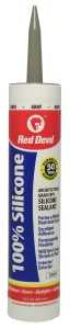 Red Devil 081650 Silicone Sealant, Gray, -60 to 400 deg F, 9 fl-oz Cartridge, Pack of 12