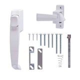 ProSource 47015-UW-PS Pushbutton Latch, Zinc, White, 5/8 to 1-1/2 in Thick Door, 5/8 in Backset
