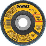 DEWALT DWA8208 Flap Disc, 4-1/2 in Dia, 7/8 in Arbor, Coated, Zirconium Oxide Abrasive, 80 Grit, Medium