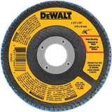 DEWALT DWA8208 Flap Disc, 4-1/2 in Dia, 7/8 in Arbor, Coated, Zirconium Oxide Abrasive, 80 Grit, Medium