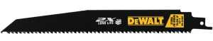 DEWALT DWA4169B25 Reciprocating Saw Blade, Steel, Applicable Materials: Wood, 1 in W, 9 in L, 6 TPI