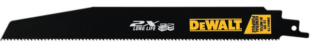 DEWALT DWA4179B25 Reciprocating Saw Blade, Steel, Applicable Materials: Metal, 1 in W, 9 in L, 10 TPI, Pack of 25