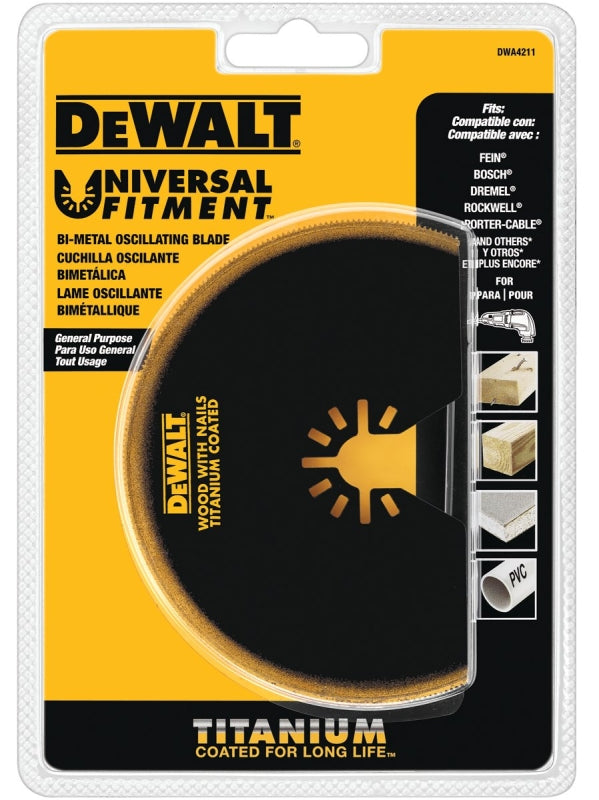 DEWALT DWA4211 Oscillating Blade, 4 in, Titanium