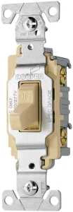 Eaton CS220V Switch, 20 A, 120/277 V, Screw Terminal, Nylon Housing Material, Ivory