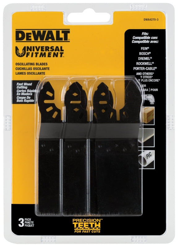 DEWALT DWA4270-3 Cutting Blade, 1-1/4 in, HCS, 3/PK