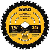 DEWALT DWA171424DB10 Circular Saw Blade, 7-1/4 in Dia, 5/8 in Arbor, 24-Teeth, Tungsten Carbide Cutting Edge, 10/PK, Pack of 10