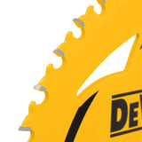 DEWALT DWA181440 Circular Saw Blade, 8-1/4 in Dia, 5/8 in Arbor, 40-Teeth, Tungsten Carbide Cutting Edge