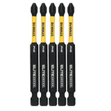 DEWALT FLEXTORQ DWAF3PH2IR5 Impact Screwdriver Bit, #2 Drive, Phillips Drive, 1/4 in Shank, Hex Shank, 3-1/2 in L, Steel
