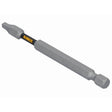 DEWALT TOUGHGRIP DWAF3SQ2TG1 Screwdriver Bit, #2 Drive, Square Drive, 1/4 in Shank, Hex Shank, 3-1/2 in L, Steel