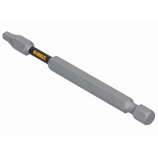 DEWALT TOUGHGRIP DWAF3SQ2TG1 Screwdriver Bit, #2 Drive, Square Drive, 1/4 in Shank, Hex Shank, 3-1/2 in L, Steel