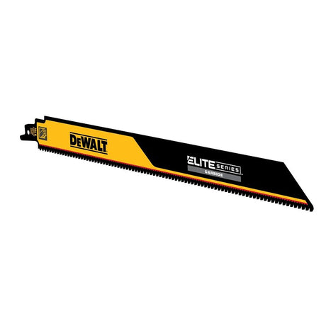 DEWALT ELITE SERIES DWAR12108CT-1 Reciprocating Saw Blade, 1 in W, 12 in L, 8 TPI, Carbide Cutting Edge