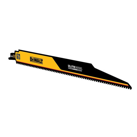 DEWALT ELITE SERIES DWAR156CT-1 Reciprocating Saw Blade, 1 in W, 12 in L, 6 TPI, Carbide Cutting Edge