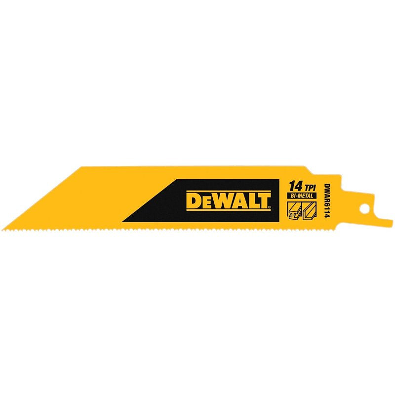 DEWALT DWAR6114 Reciprocating Saw Blade, 6 in L, 14 TPI