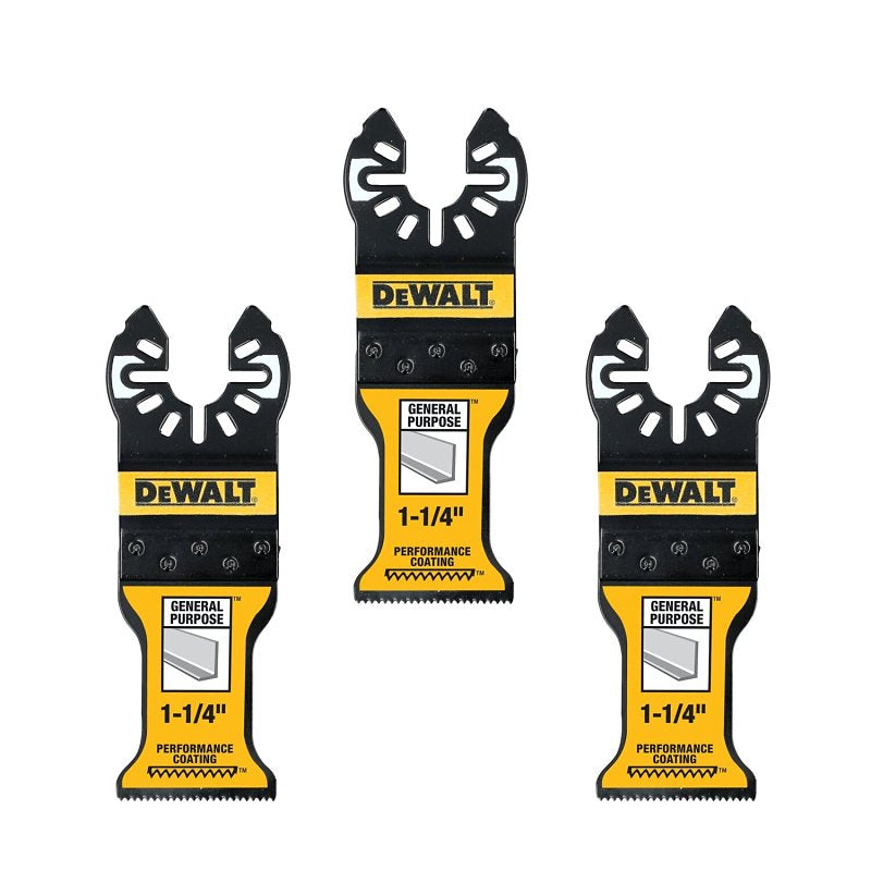 DEWALT DWA4209-3 Oscillating Tool Blade Set, 1-1/4 in, Bi-Metal