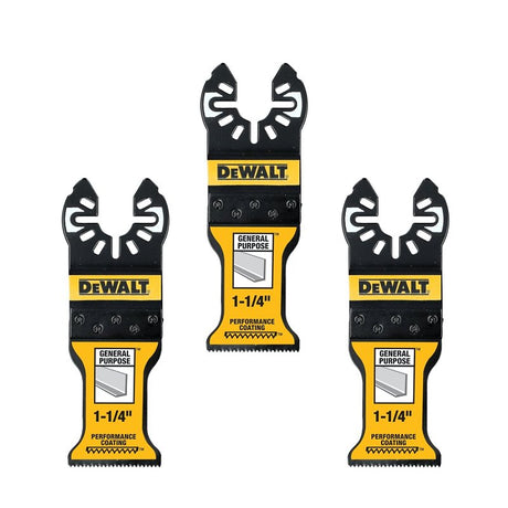 DEWALT DWA4209-3 Oscillating Tool Blade Set, 1-1/4 in, Bi-Metal