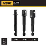 DEWALT ELITE Series DWAFADPTFT3 Socket Adapter Set, 3-Piece, HCS