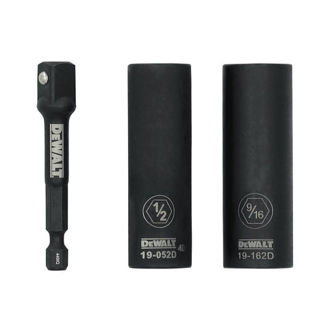 DEWALT DWAFSFSET3 6-Point Impact Socket Set, Steel, Manganese Phosphate-Coated