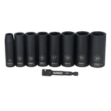 DEWALT DWAFSMSET9 6-Point Impact Socket Set, Steel, Manganese Phosphate-Coated