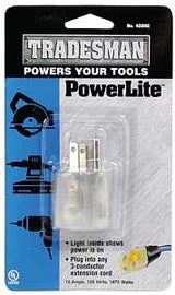 CCI Tradesman 4325C Outlet Adapter, 15 A, 125 V, 1 -Outlet, Clear, Pack of 6