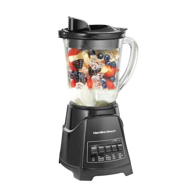 Hamilton Beach Power Elite 58146J Blender, 40 oz Bowl, 700 W, 4-Speed, Black, Glass Bowl