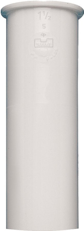 Plumb Pak PP10-4W Sink Tailpiece, 1-1/2 in, 4 in L, Direct, PVC, White