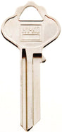 Hy-Ko 11010IN28 Key Blank, Brass, Nickel, For: Ilco Cabinet, House Locks and Padlocks, Pack of 10