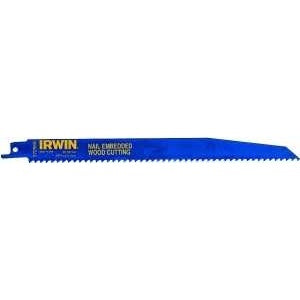 Irwin 372956 Reciprocating Saw Blade, 2 in W, 9 in L, 6 TPI, Bi-Metal Cutting Edge