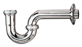 Plumb Pak PP100CP P-Trap, 1-1/4 in, NPT x Flanged, Brass, Chrome-Plated