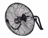 PowerZone LF-20 Floor Fan, 120 VAC, 20 in Dia Blade, 3-Blade, 3-Speed, 360 deg Rotating, Black