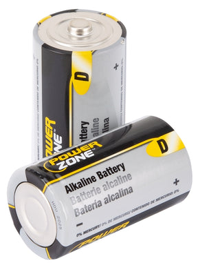 PowerZone LR20-2P-DB Battery, 1.5 V Battery, D Battery, Zinc, Manganese Dioxide, Potassium Hydroxide, Rechargeable: No, Pack of 8