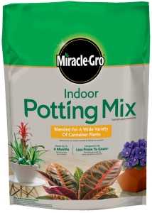Miracle-Gro 72776891 Indoor Potting Mix, 6 qt Bag, Pack of 8