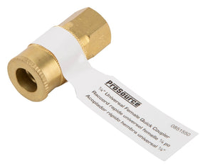 ProSource ATA-055 Universal Quick Coupler, 1/4 in, Female, Brass, Pack of 25