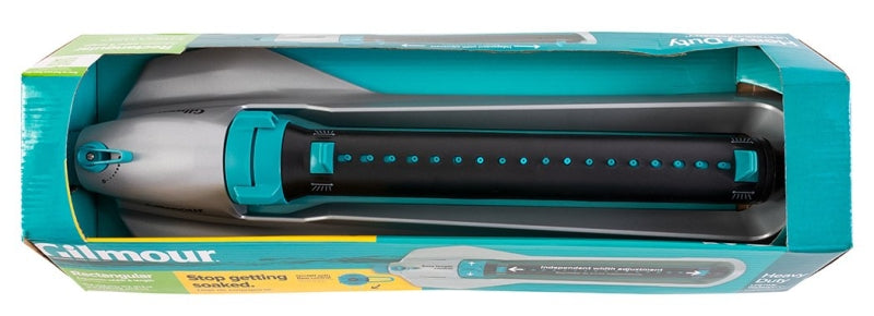 Gilmour 883033-1001 Oscillating Sprinkler, 3/4 in Connection, GHT, Rectangular, Metal