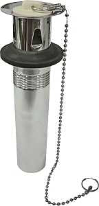 ProSource PMB-156 Lavatory Plug, Pull-Out, Chrome, 2/PK