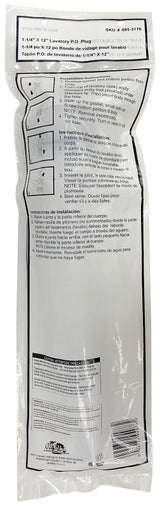 ProSource PMB-156 Lavatory Plug, Pull-Out, Chrome, 2/PK