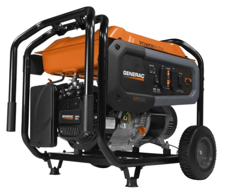 Generac GP Series 7690 Portable Generator, 54.2/27.1 A, 120/240 V, Oil, 6.9 gal Tank, 10.5 hr Run Time, OHV