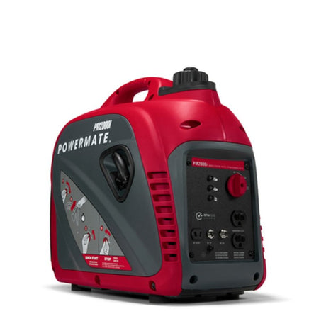 Powermate P0080501 Inverter Generator, 14.1 A, 120 VAC, Gasoline, 1.2 gal Tank, Engine Specifications: 80 cc
