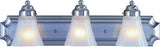 Boston Harbor RF-V-044-BN Vanity Light Fixture, 60 W, 3-Lamp, A19 or CFL Lamp, Steel Fixture, Brushed Nickel Fixture