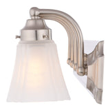 Boston Harbor RF-V-042-BN Vanity Light Fixture, 60 W, 4-Lamp, A19 or CFL Lamp, Steel Fixture, Brushed Nickel Fixture
