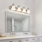 Boston Harbor RF-V-042-BN Vanity Light Fixture, 60 W, 4-Lamp, A19 or CFL Lamp, Steel Fixture, Brushed Nickel Fixture