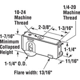 Prime-Line D 1541 Roller Assembly, 1-1/4 in Dia Roller, 5/16 in W Roller, Steel, 1-Roller, Plain Back Mounting