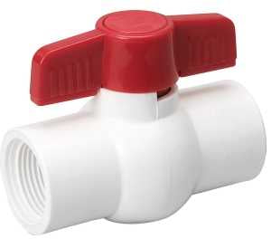 B & K 107-135HC Ball Valve, White, 1 in Connection, FPT x FPT, 150 psi Pressure, PVC Body