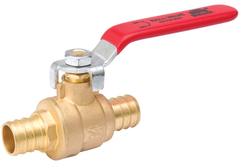 B & K 107-342NL Ball Valve, 3/8 in Connection, PEX, 400/160 psi Pressure, Brass Body
