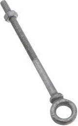 National Hardware N245-084 Eye Bolt, 1/4-20 Thread, Coarse Thread, 3-7/8 in L Thread, 1/2 in ID x 7/8 in OD Dia Eye