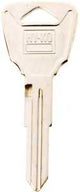 Hy-Ko 11010HD96 Automotive Key Blank, Brass, Nickel, For: Honda Vehicle Locks, HD96 Key Number, Pack of 10