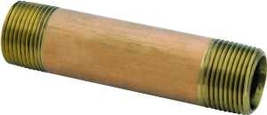 Anderson Metals 38300-0440 Pipe Nipple, 1/4 in, NPT, Brass, SCH 40 Schedule, 870 psi Pressure, 4 in L