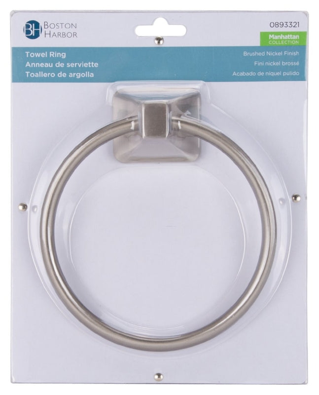 Boston Harbor 3660-07-SOU Towel Ring, 5-7/8 in Dia Ring, Wall