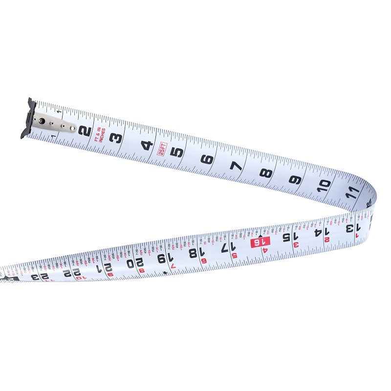 Spec Ops Elite Series SPEC-PTM25-F Fractional Tape Measure, 25 ft L Blade, 1-1/4 in W Blade, Steel Blade, ABS Case